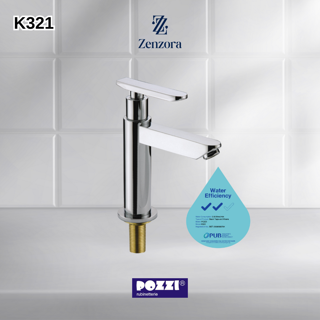 POZZI K321 Chrome Basin Tap