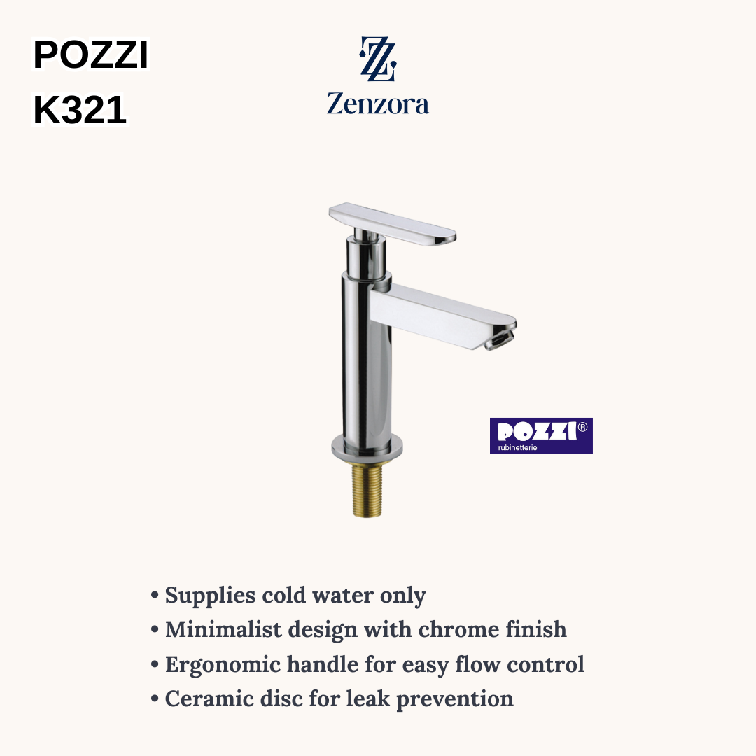 POZZI K321 Chrome Basin Tap