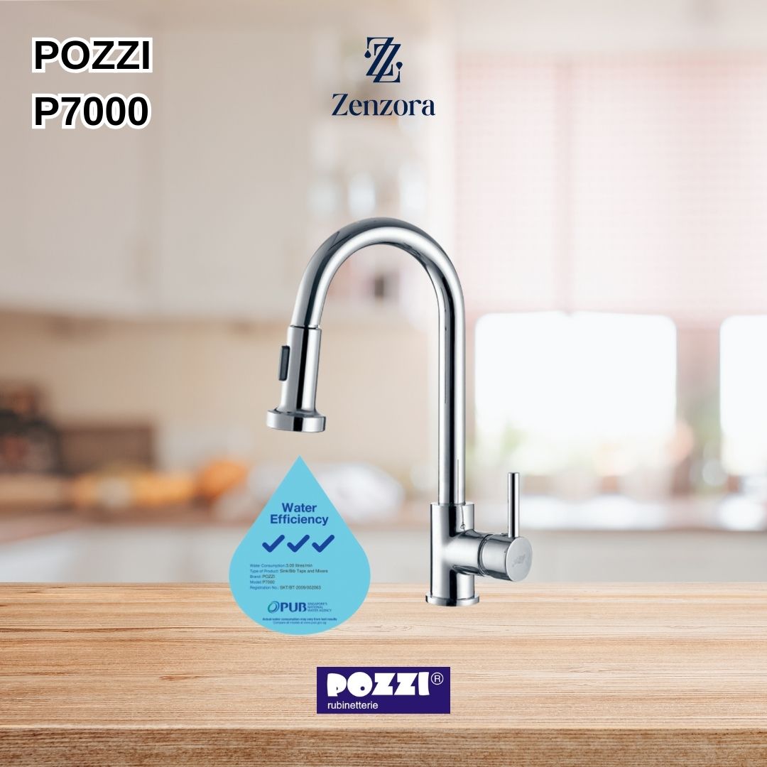 POZZI P7000 Pull Out Sink Mixer