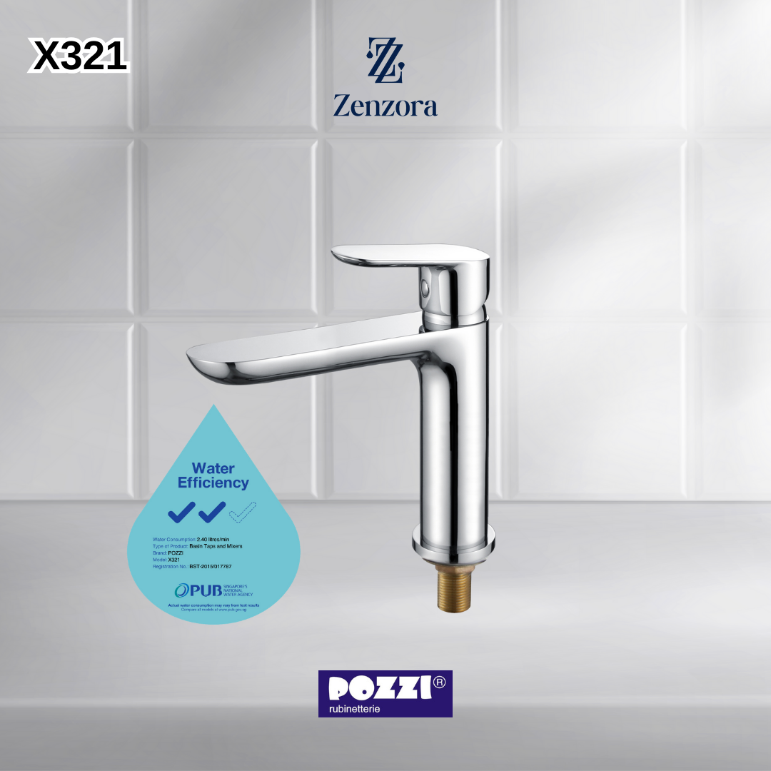POZZI X321 Chrome Basin Tap