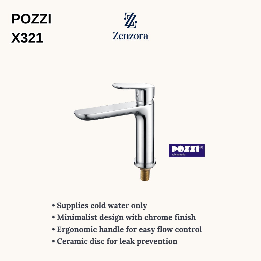 POZZI X321 Chrome Basin Tap