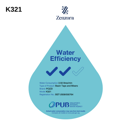 POZZI K321 Chrome Basin Tap