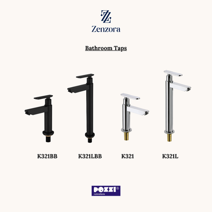POZZI K321LBB Black Extended Basin Tap