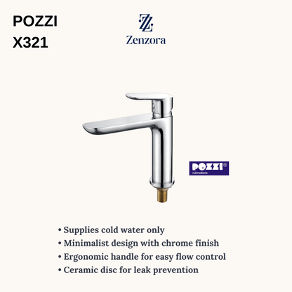 POZZI X321 Chrome Basin Tap