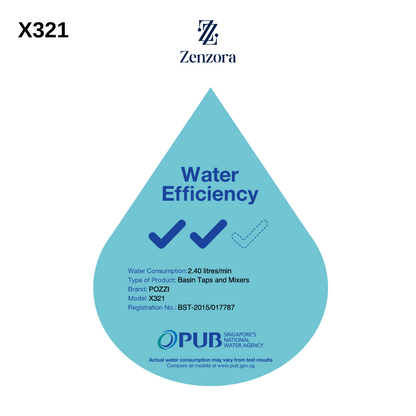 POZZI X321 Chrome Basin Tap